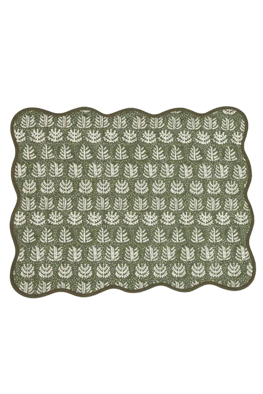 Tablett 35x45cm - Gran - Grön