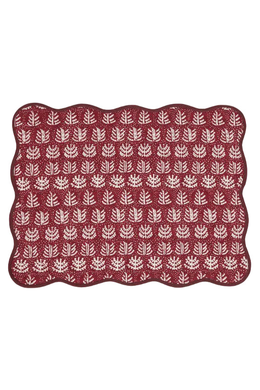 Tablett 35x45cm - Gran - Röd