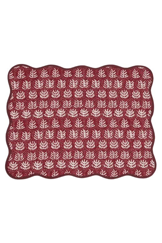 Tablett 35x45cm - Gran - Röd