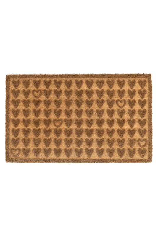 Dörrmatta 45x75cm - Coir - Embossed Heart