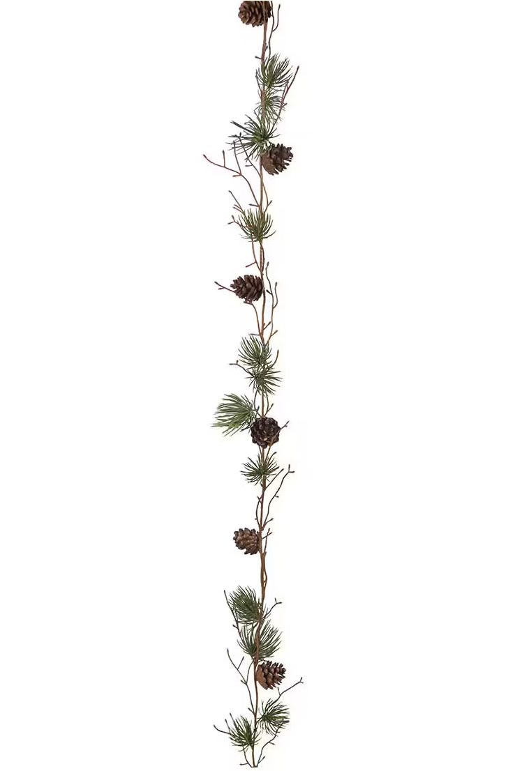 Girlang - Lärk Med Kottar - 135cm - Grön