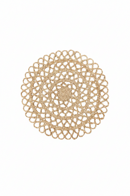 Tablett Ø38cm - Jute - Elin Lace