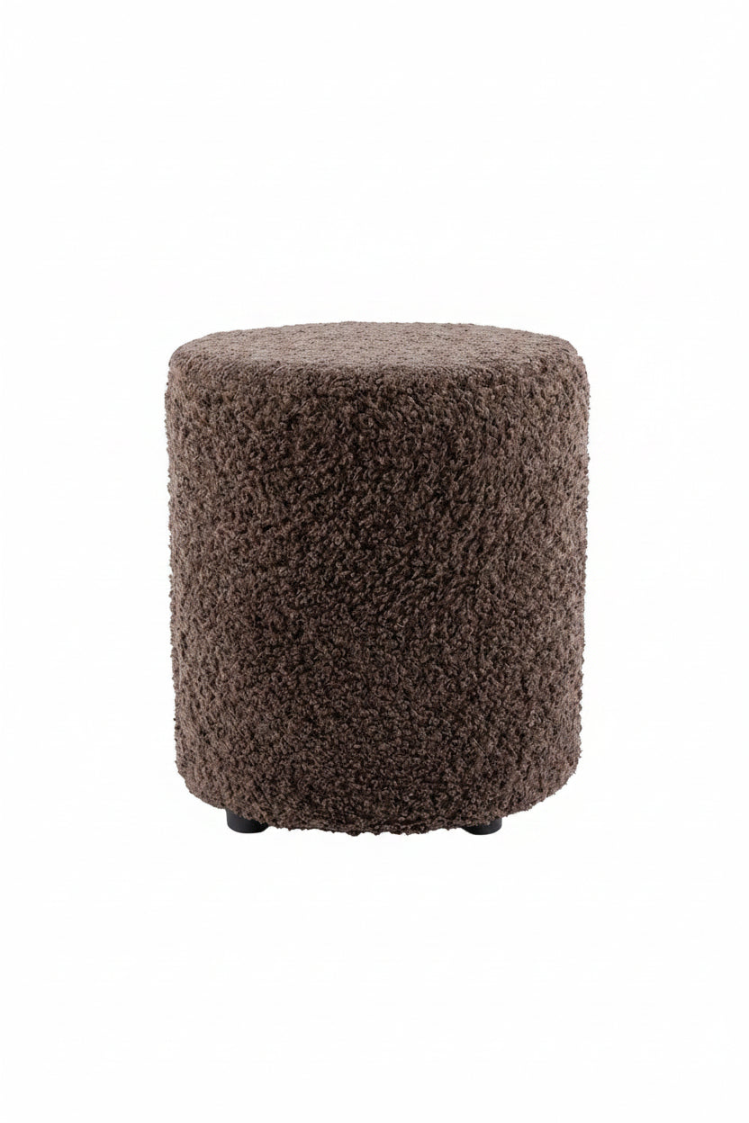 Sittpuff - 40cm - Brun Fejkpäls
