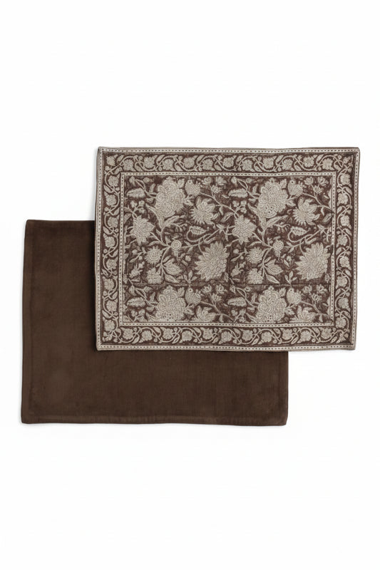 Tablett - Indian Rose - Brun