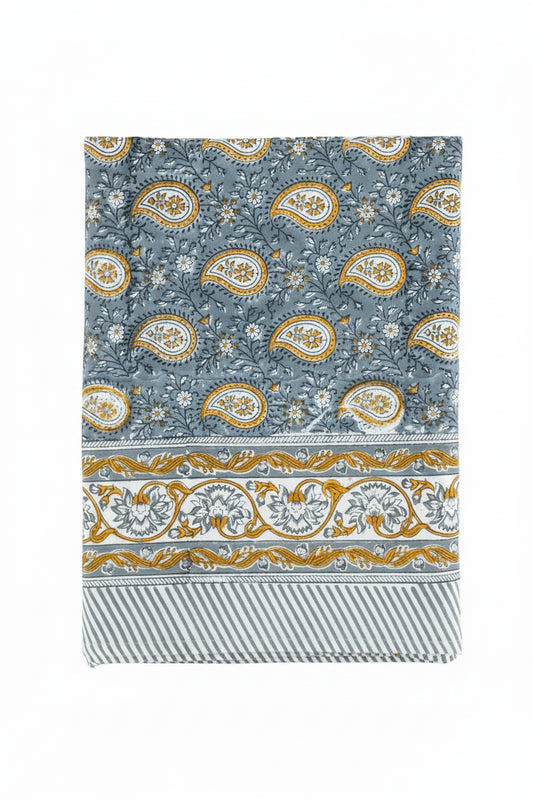 Duk Ø220cm - Botanique Paisley - Blå/Ockra