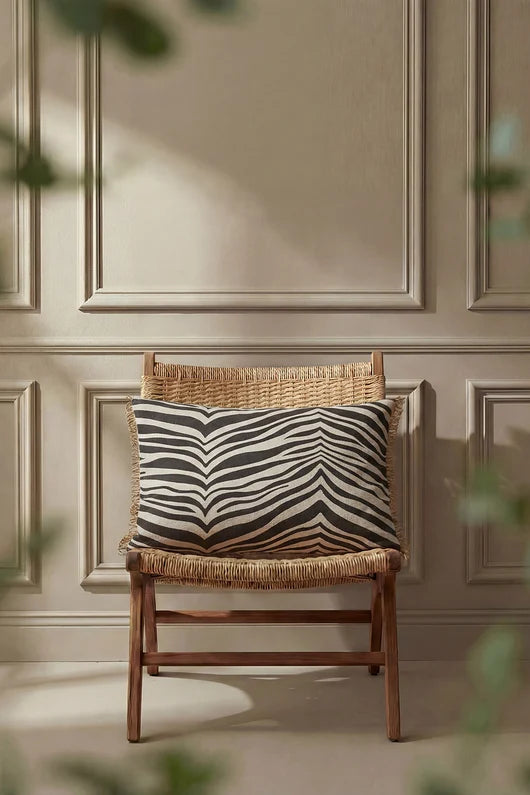 Kuddfodral 40x60cm - Zebra - Svart