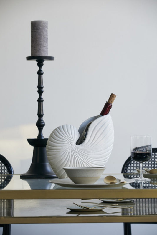 Ljusstake - Flores - Svart
