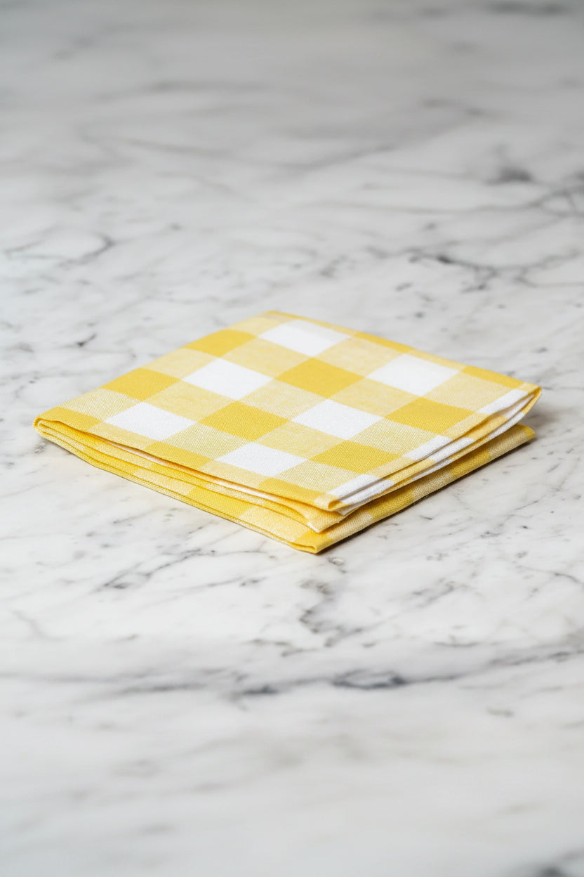 Kökshandduk 50x70cm - Gingham - Gul