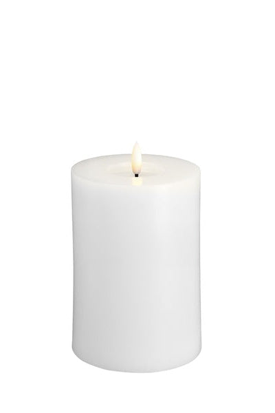 LED-ljus 99x150mm - Melted Pillar - Classic White