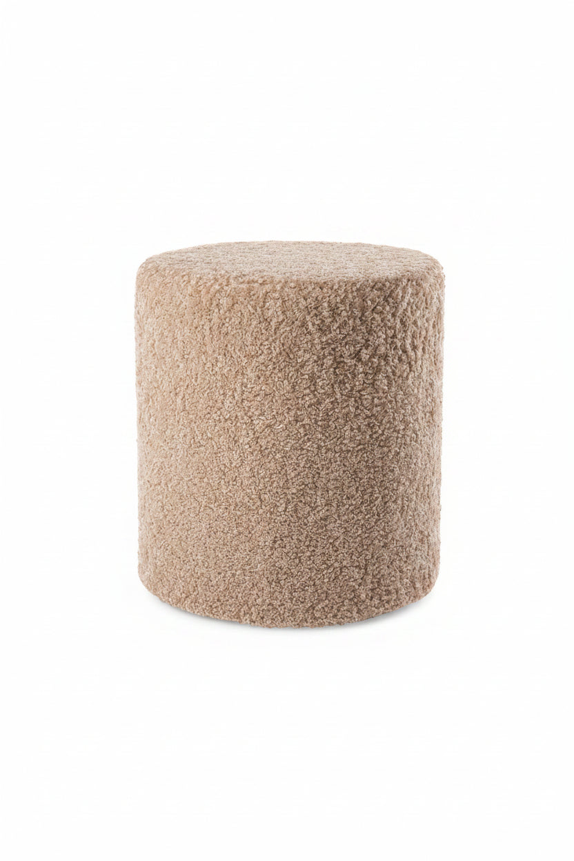 Sittpuff - 40cm - Beige Fejkpäls