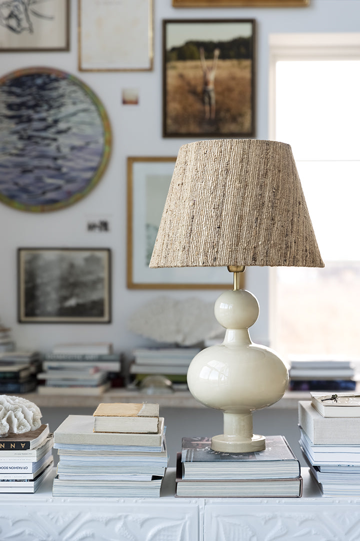 Lampfot 40cm - Fiona - Creme