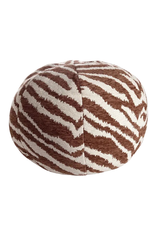 Kudde Ø30cm - Zeb -  Brun