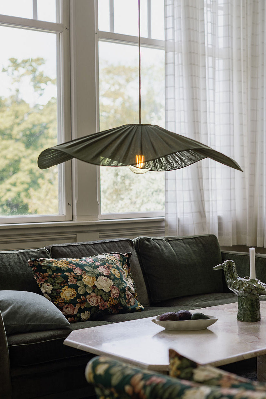 Takskärm Ø78cm - Monstera - Nivi Skogsgrön