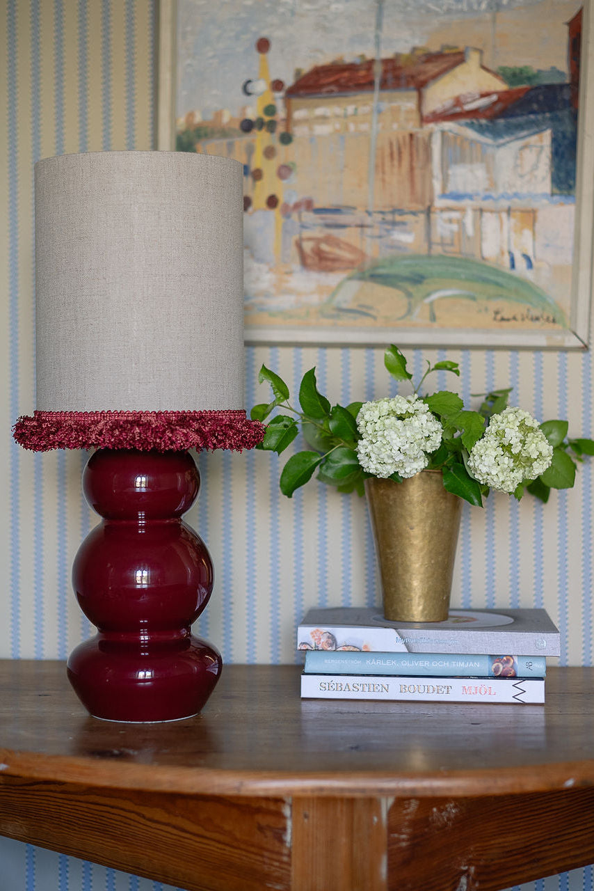 Lampfot 36cm - Becca - Vinröd