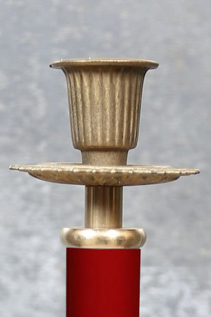Ljusstake h.32cm - Röd