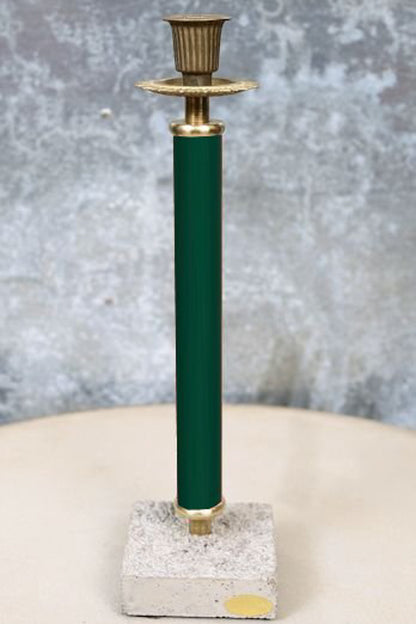 Ljusstake h.32cm - Grön