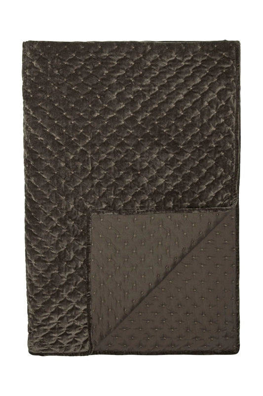 Överkast 260x260cm - Mörkbrun