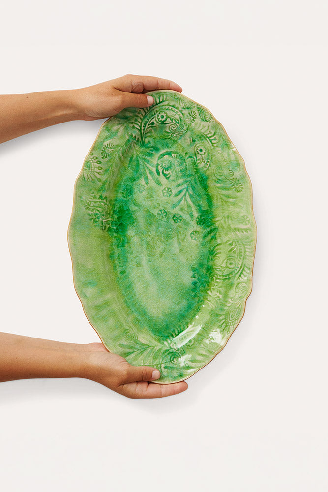 Ovalt Fat 40cm - Seaweed