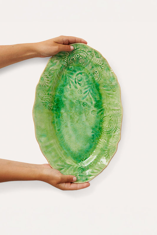 Ovalt Fat 40cm - Seaweed