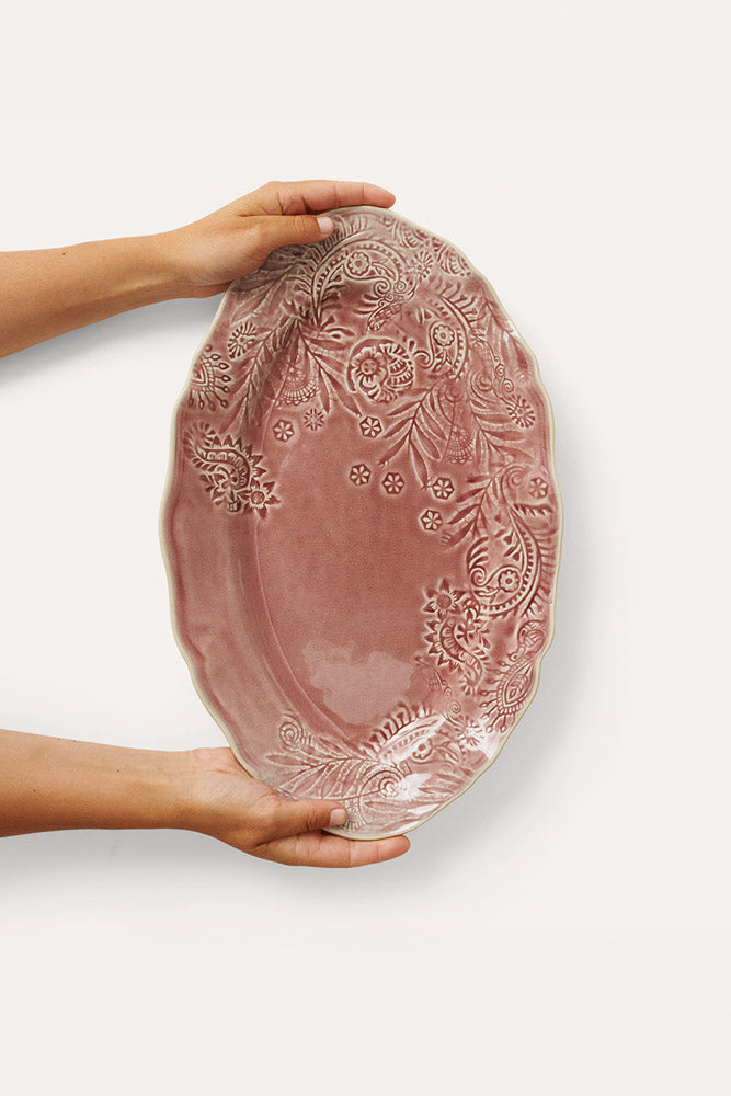 Ovalt Fat 40cm - Old Rose