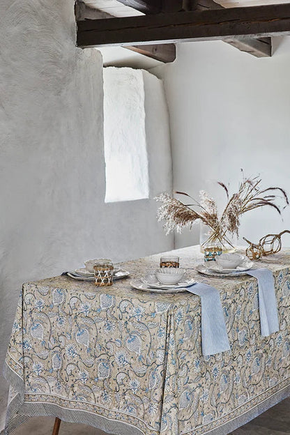 Duk 170x270cm - Pomegranate - Blå/Beige