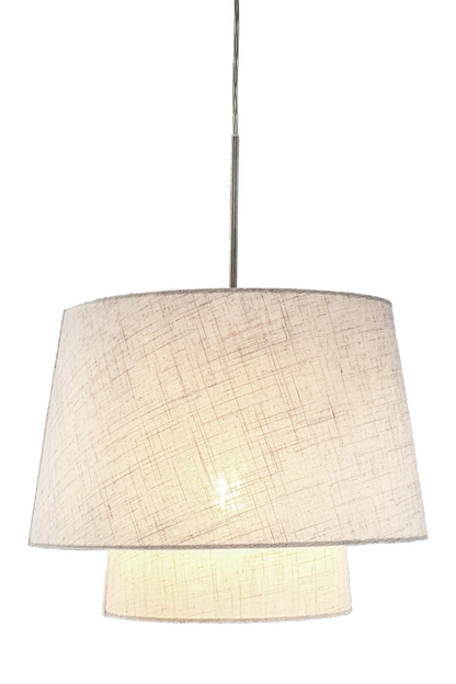 Taklampa Ø48cm - Doble - Krom/Beige