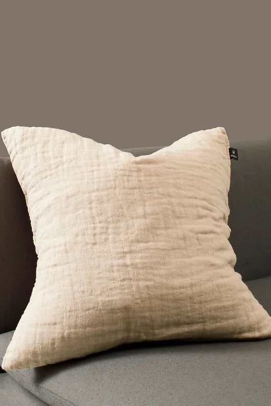Kuddfodral 50x50cm - Natur - Krinklad