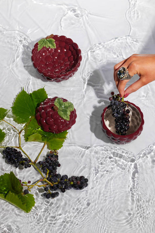 Skål Grape med lock - Lila