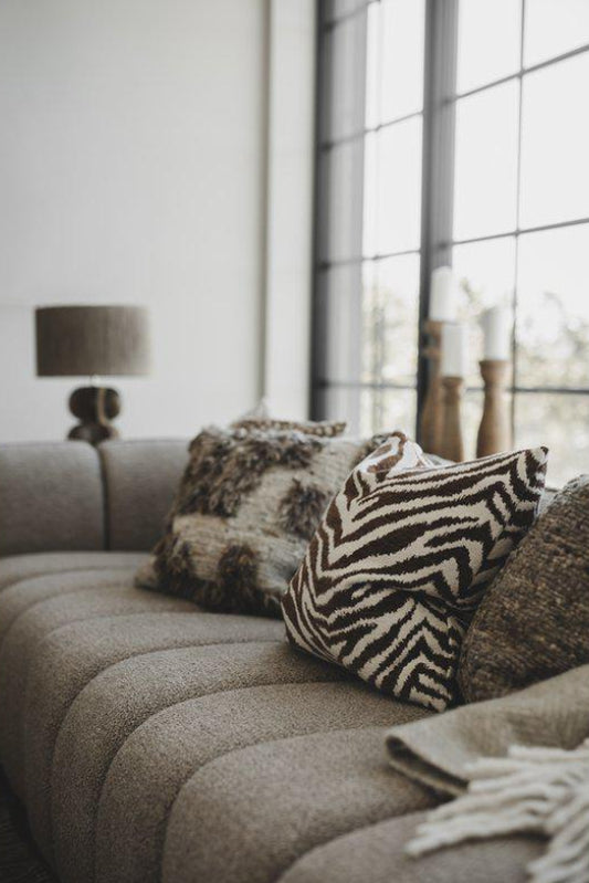 Kuddfodral 50x50cm - Zira - Brun/Offwhite