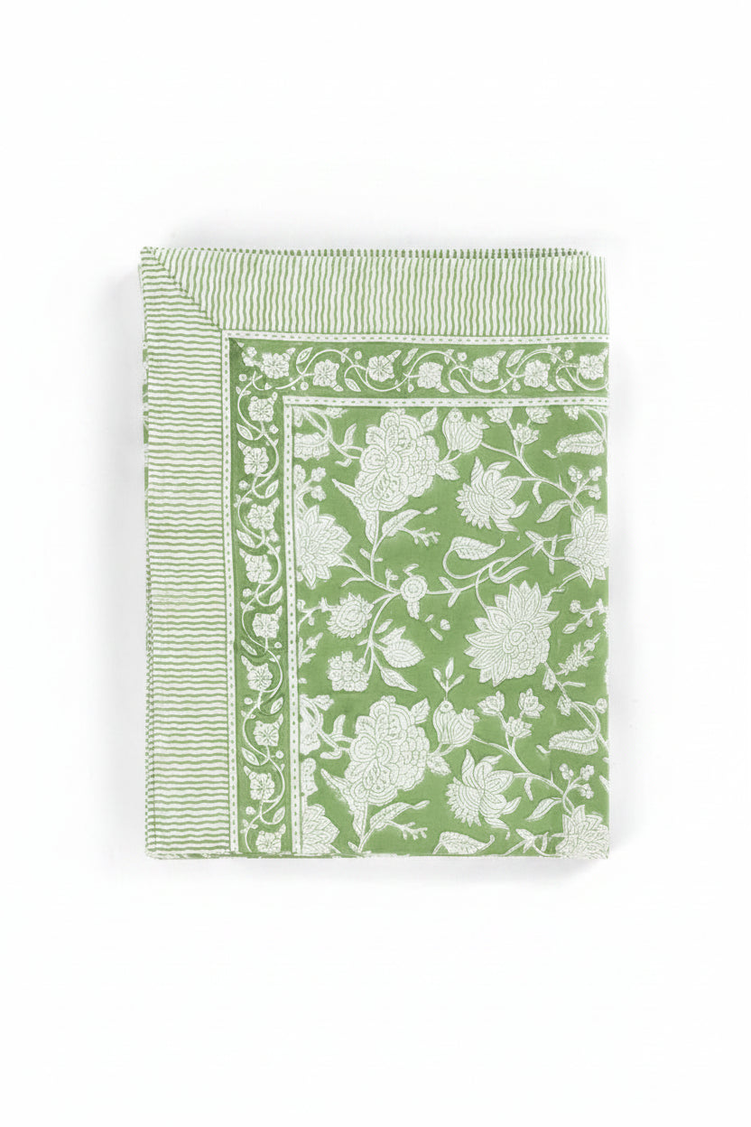 Duk 150x230cm - Indian Rose - Grön