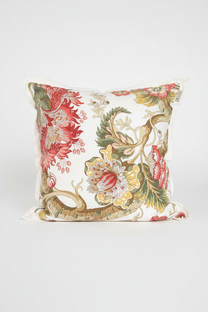 Kuddfodral 50x50cm - Vit Med Blommor