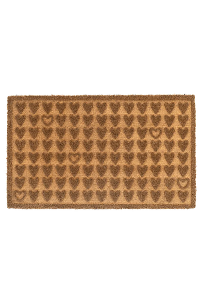 Dörrmatta 45x75cm - Coir - Embossed Heart