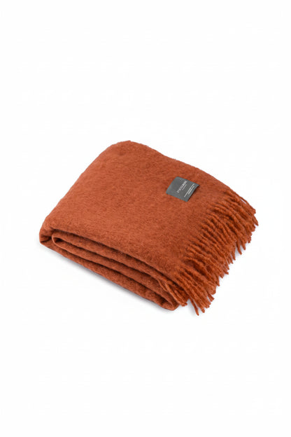 Mohairpläd - Rusty/Terracotta