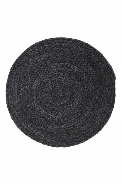 Tablett Ø38cm - Rustik - Svart