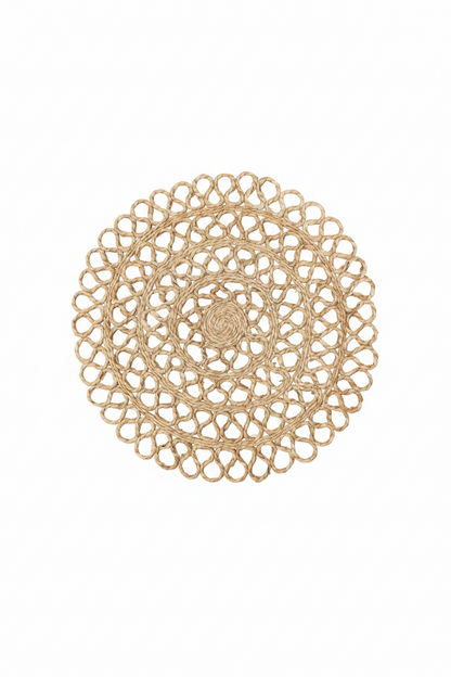 Tablett Ø38cm - Jute - Elin Lace