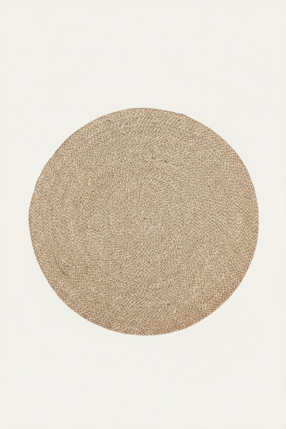 Tablett Ø38cm - Jute - Vit/Natur - Ella