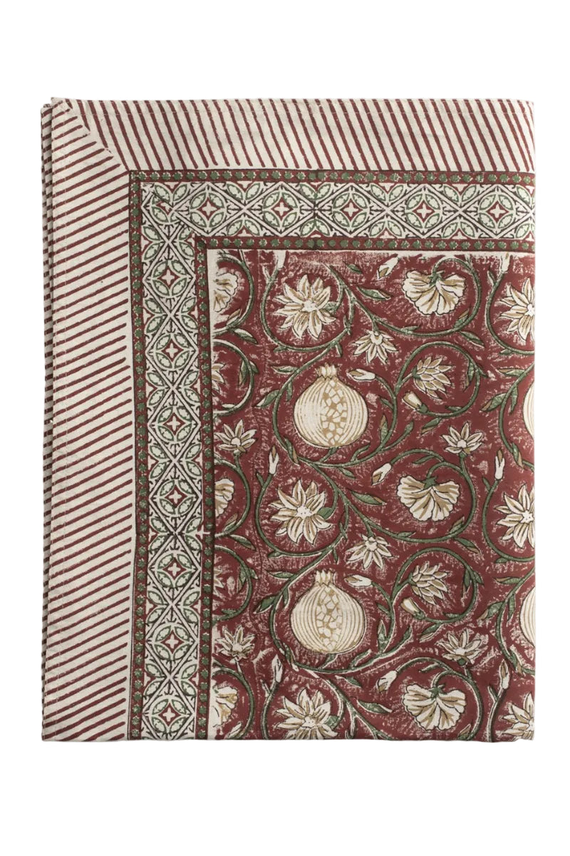Duk 150x350cm - Tangier Pomegranate - Röd/Grön