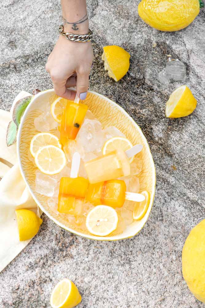 Skål Lemon L - Gul