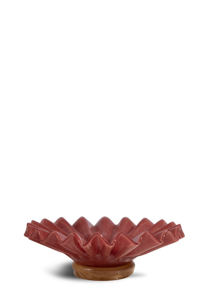 Skål Lori M - Bordeaux & Beige