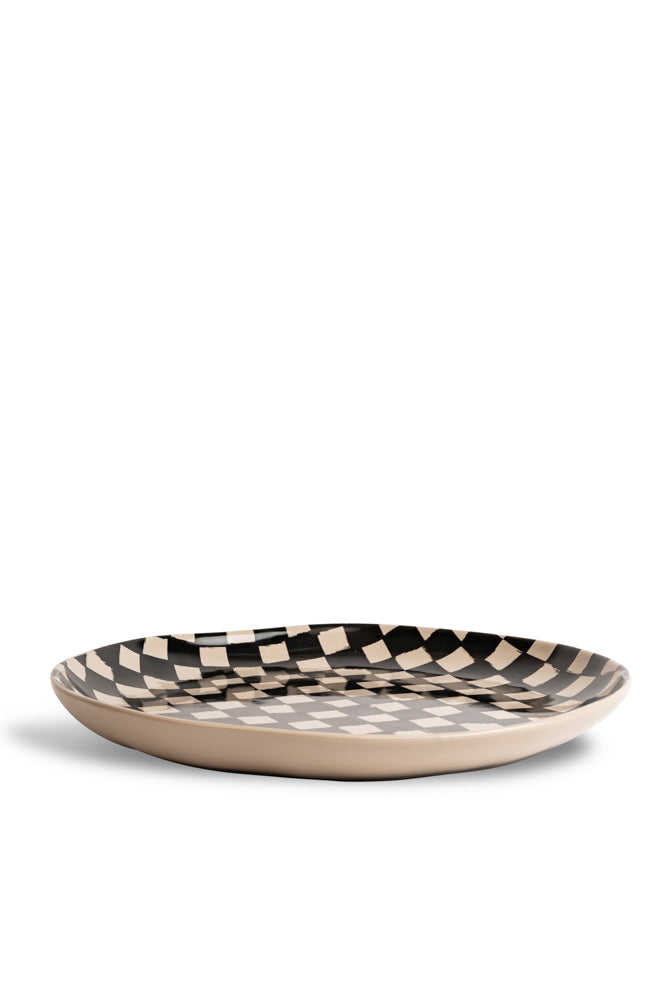 Serveringsfat Lexi - Svart & Beige