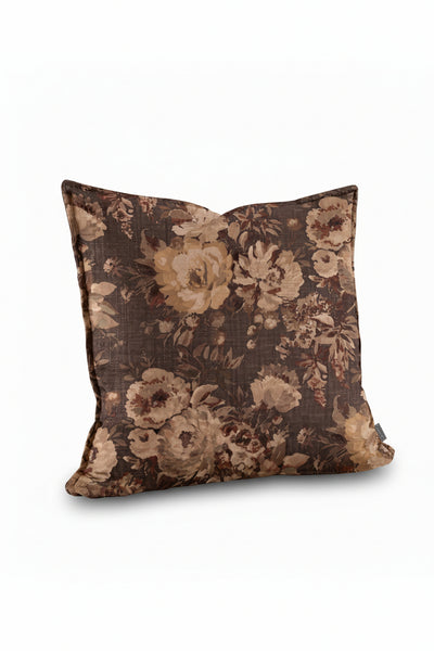 Kuddfodral 50x50cm - Rosehill - Brown Flower