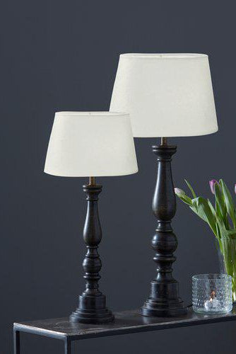 Lampfot 53cm - Trä - Svart