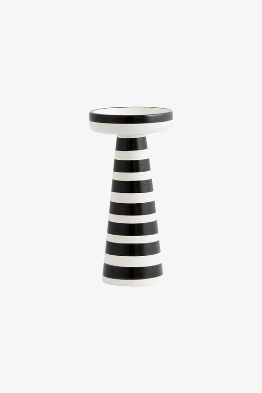 Ljusstake - Cumo - Svart/Vit