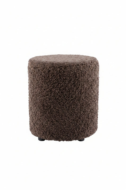 Sittpuff - 40cm - Brun Fejkpäls