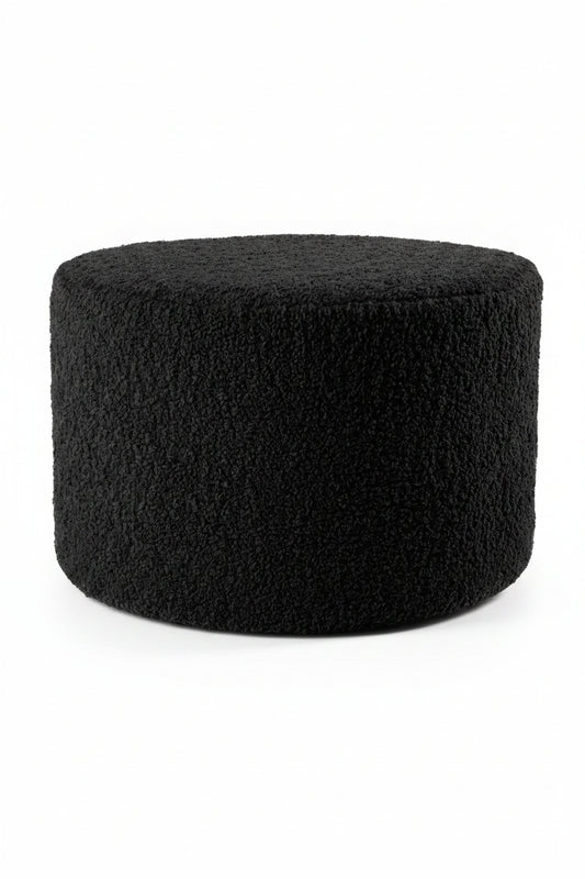 Sittpuff - 55cm - Svart Fejkpäls