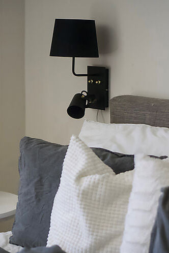 Vägglampa - Metz - Svart/Mässing