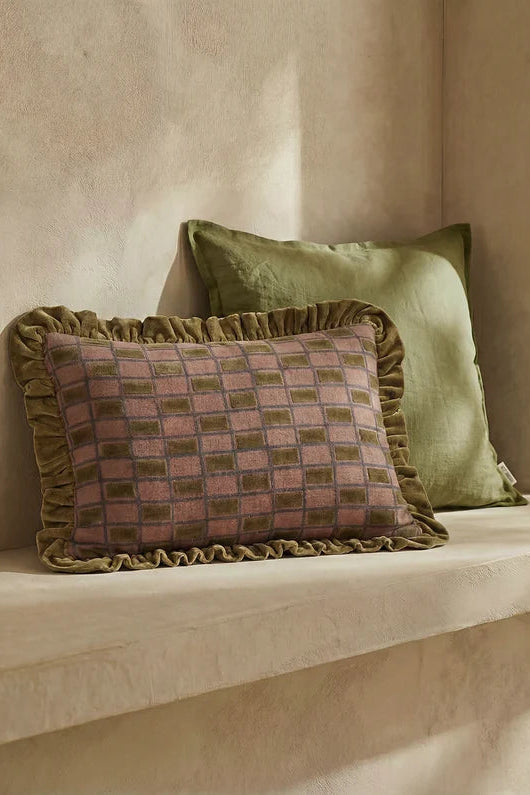 Kuddfodral 40x60cm - Block - Aubergine