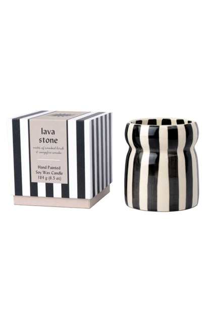 Doftljus - Cabana - Lava Stone - Svart/Vit