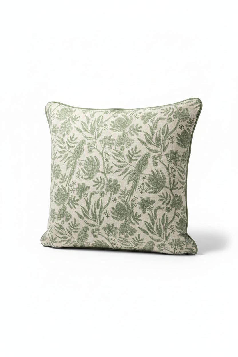 Kuddfodral 50x50cm - Parrot Open - Linen - Sea Foam