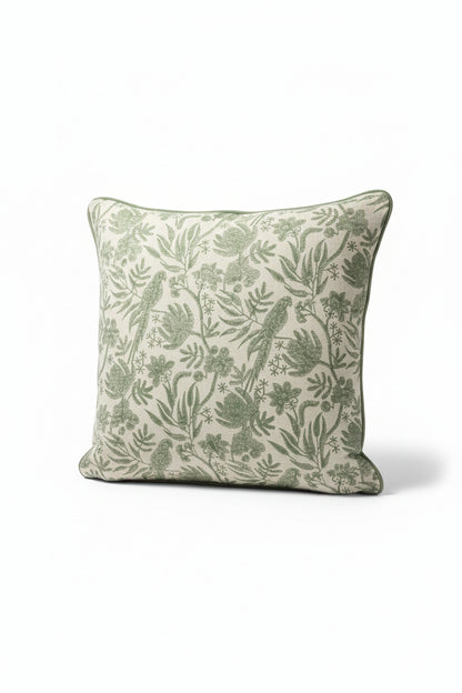 Kuddfodral 50x50cm - Parrot Open - Linen - Sea Foam